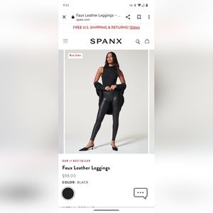 Spanx faux leather leggings